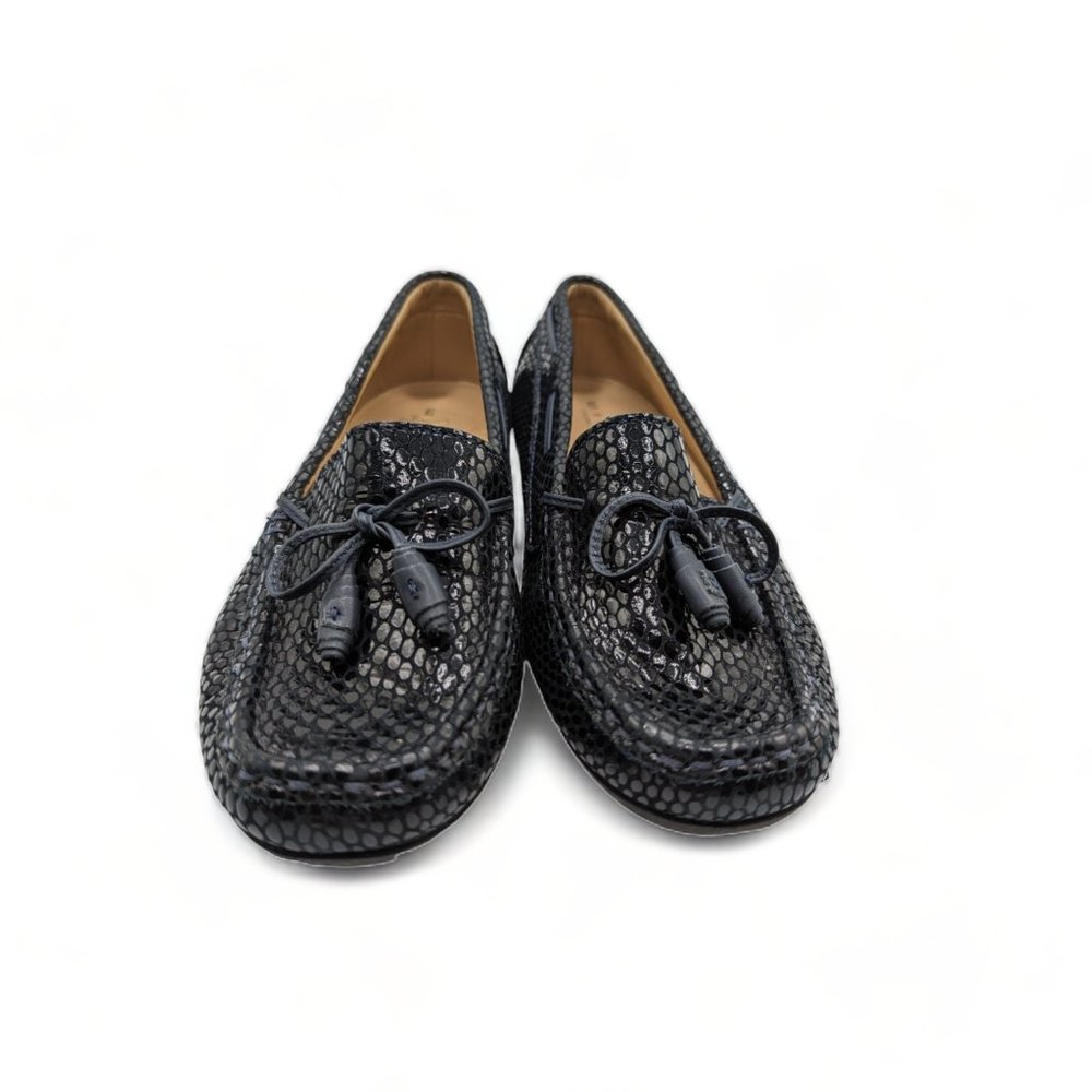 WIRTH 6.5M Mcassin Loafer Tassels Genuine Leather Black Arch Support Comfort - Picture 3 of 11